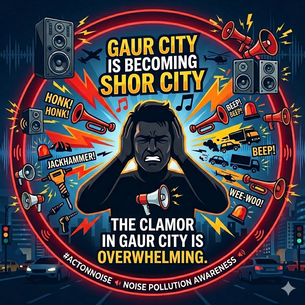 गौर सिटी के राधा पार्क में सुप्रीम कोर्ट के आदेश की धज्जियां उड़ाते हुए आए दिन अलग अलग महोत्सव और समारोहों में देर रात तक तेज आवाज में बजने वाले लाउडस्पीकरों से गौर सिटी के निवासी परेशान हैं, महोदय आवाश्यक कार्यवाही कर शोर पर अंकुश हेतु <a href="/gaursons_india/">Gaurs Group</a> <a href="/GaursonsL/">Gaursons India Ltd.</a> ko आदेशित करें