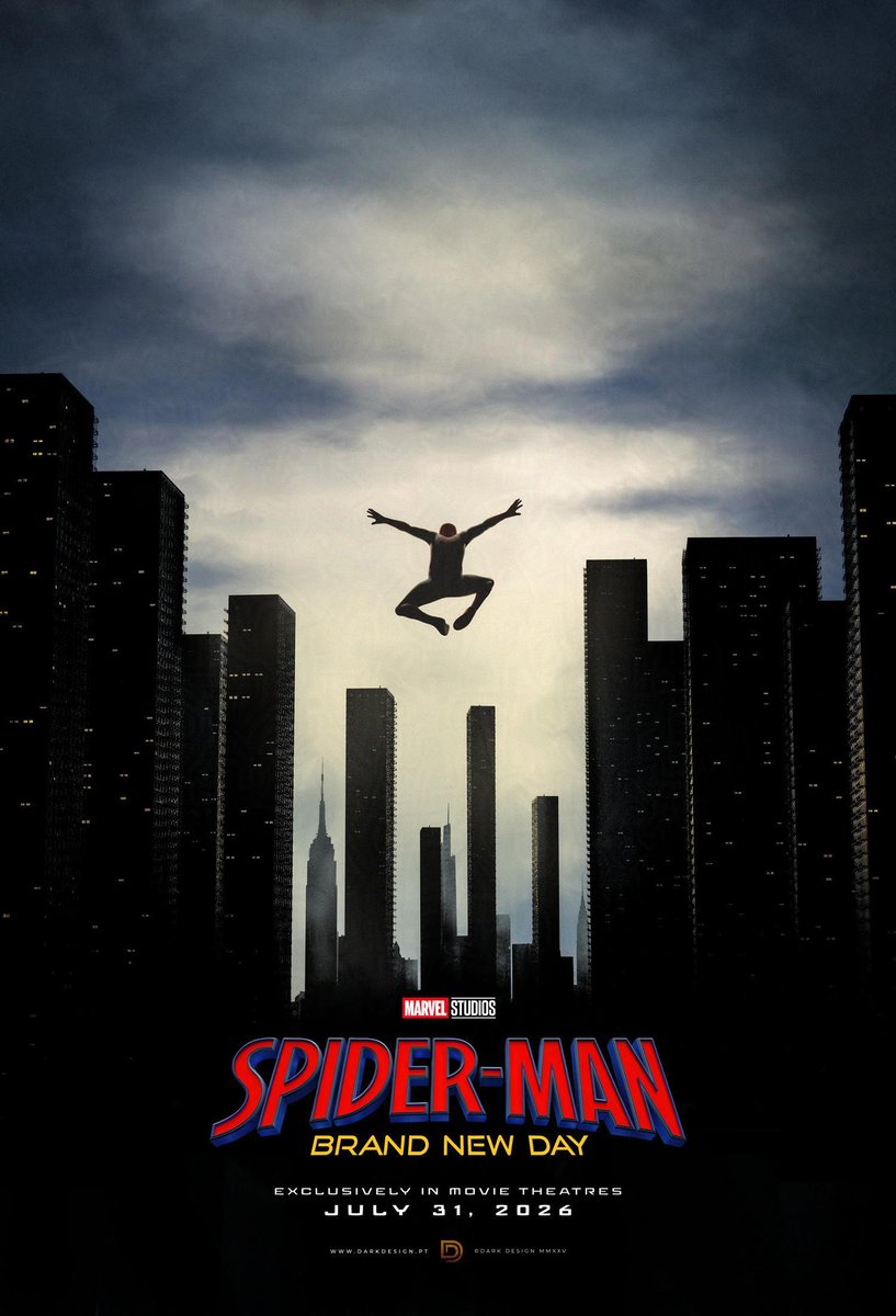 PosterSpy's tweet photo. 🕸️ Are you excited for Spider-Man: Brand New Day? We are, and so are our members! 🕸️ 

🎨 @ClemsGraphics, @ryanredsgn, @Jimmyarts2009, PRO Member @nunosarnadas

#SpiderManBrandNewDay https://t.co/2LrSDzP2Ve