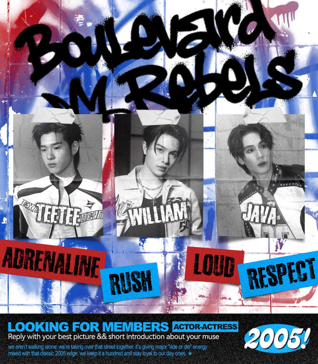 The Boulevard Rebels are scouting ‘05 Actors, Actresses, &amp; Idol-Actors. If you’re Selfol and ready for high-velocity chatter, claim your seat. We set the tone. ☻🚏Drop your best pictures + intro about your muse below ✶ we’ll handle the credentials. Help RT must be appreciated!