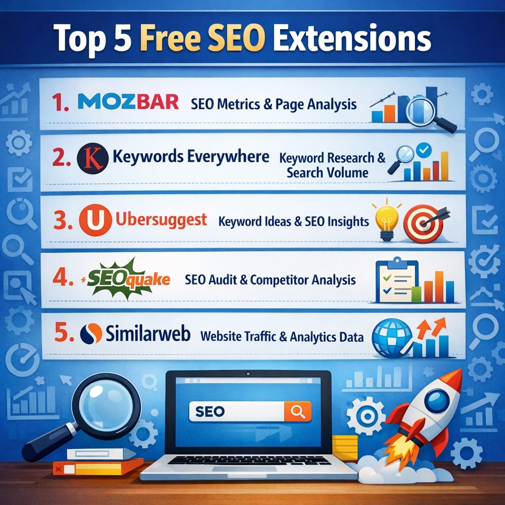 SagarDevdutt's tweet image. If you’re doing #SEO and not using these free #extensions… you’re honestly making life harder than it needs to be.

From quick #Keywords insights to instant #websiteanalysis, these tools save time and help you make smarter decisions without spending a single rupee.
#SEOTools