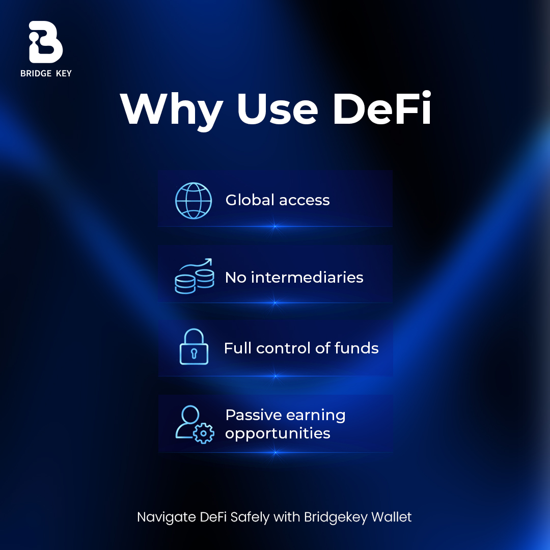 BridgekeyWallet's tweet image. Welcome to DeFi 101—where YOU
control your money. 💸

No banks. No middlemen. Just smart contracts.
Swipe through to learn. 

#DeFi #DeFi101 #CryptoEducation #Web3India
#Blockchain  #Ethereum #PassiveIncome #CryptoLearning #BridgeKey
