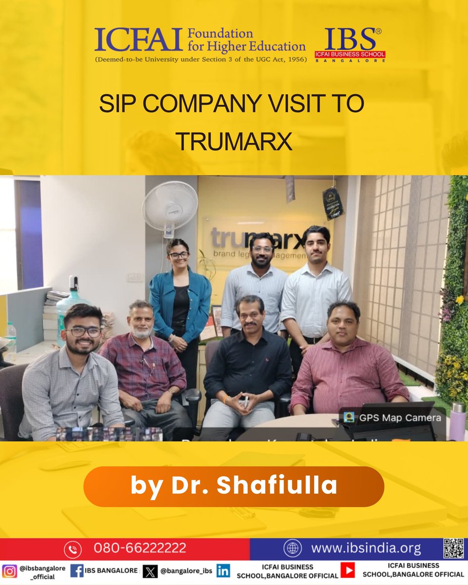 bangalore_ibs's tweet image. Dr. Shafiulla’s SIP company visit to Trumarx showcased students applying classroom learning in real work settings during SIP - a proud reflection of IBS Bangalore’s industry-focused approach. Students gained industry experience.

#IBSBangalore #ICFAI #SummerInternship #IFHE #MBA