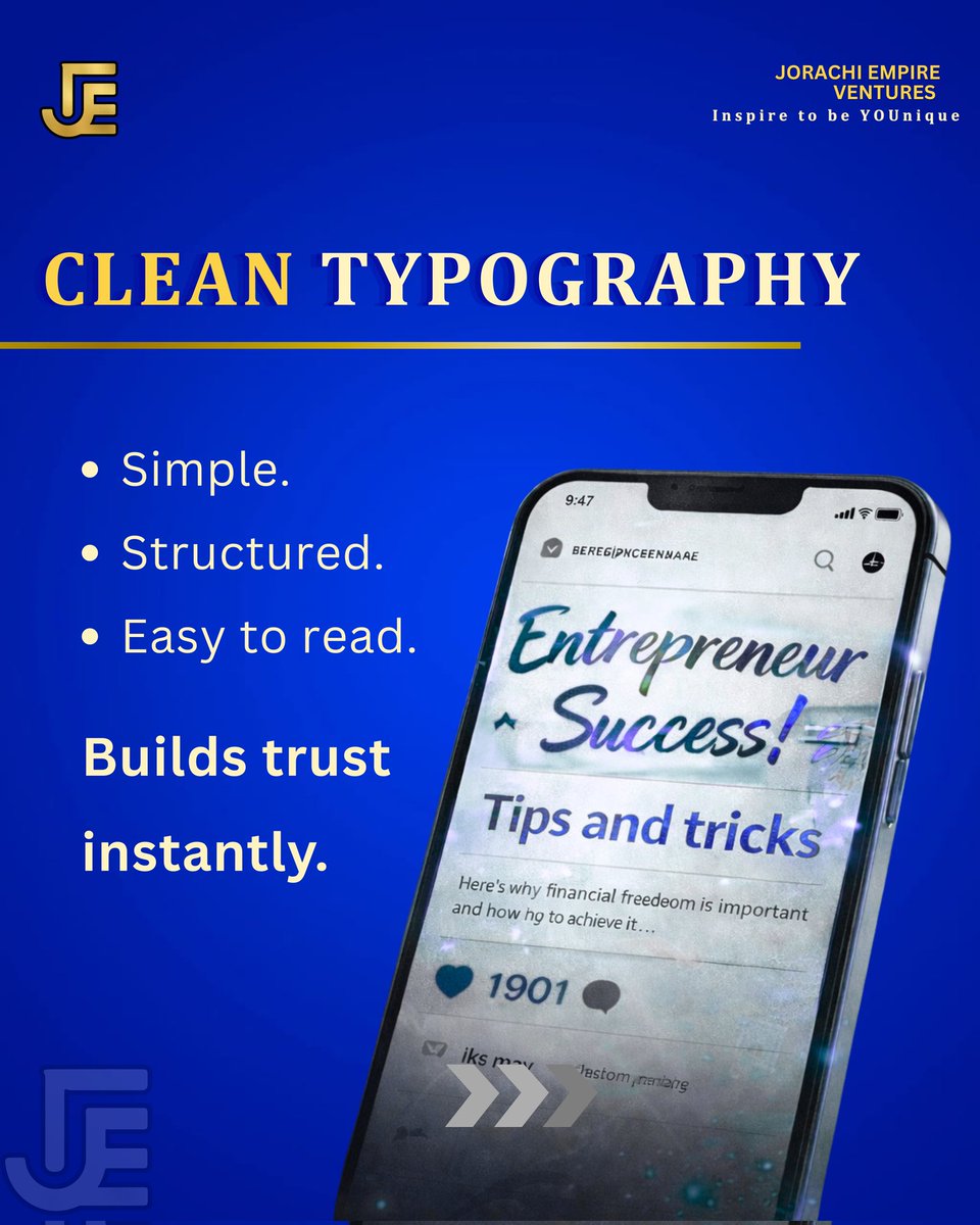 Jorachi_Empire's tweet photo. Your font choice is not just design… it’s perception 👀
Bad typography makes your brand look confused.
Clean typography makes you look premium.
Same message. Different impact.
Choose wisely. Choose YOUnique💼
#Typography #BrandDesign #CreativeStrategy #GrowYourBrand #BeYOUnique https://t.co/D0QHB97ar1