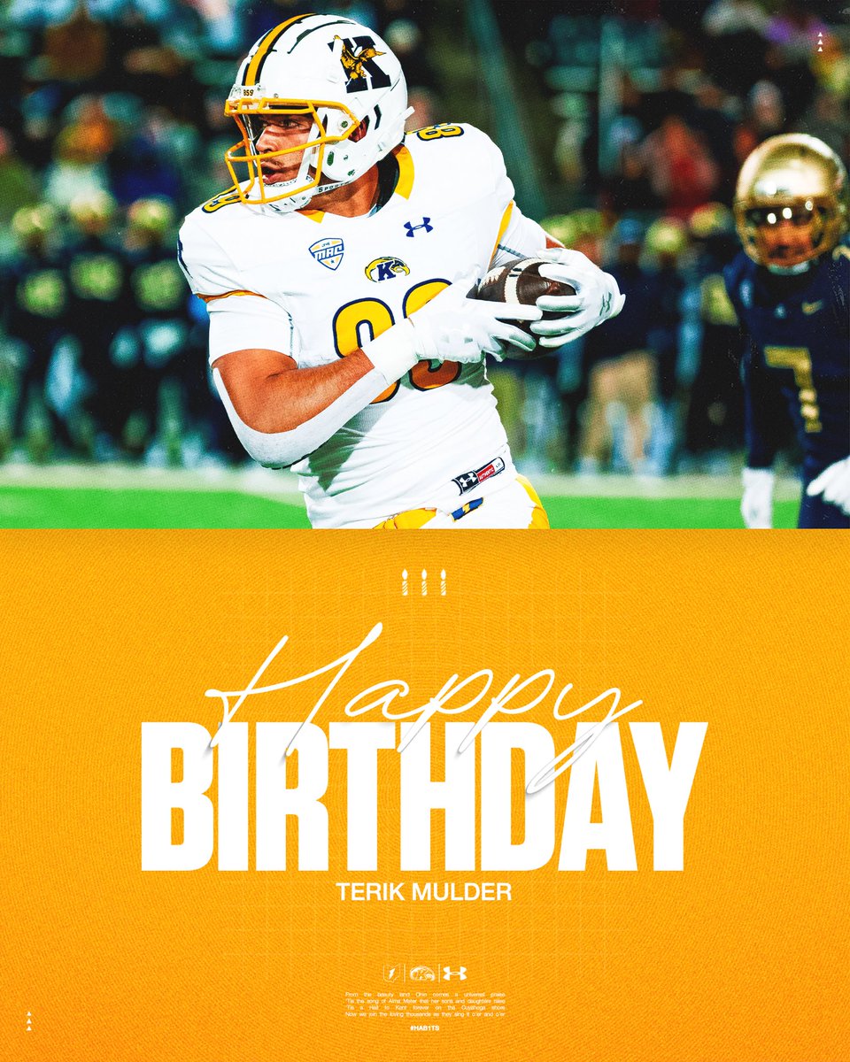 KentStFootball's tweet photo. Happy Birthday to @TerikMulder ⚡️ https://t.co/yXOcGW1rRU