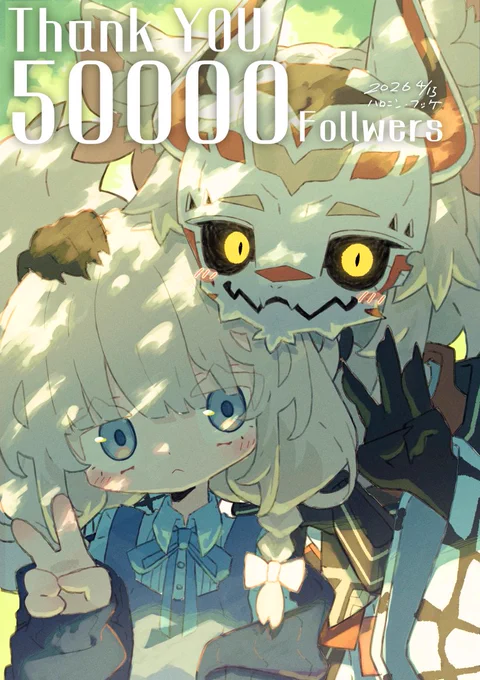 「月と穂」 50000フォロワーありがとうございます