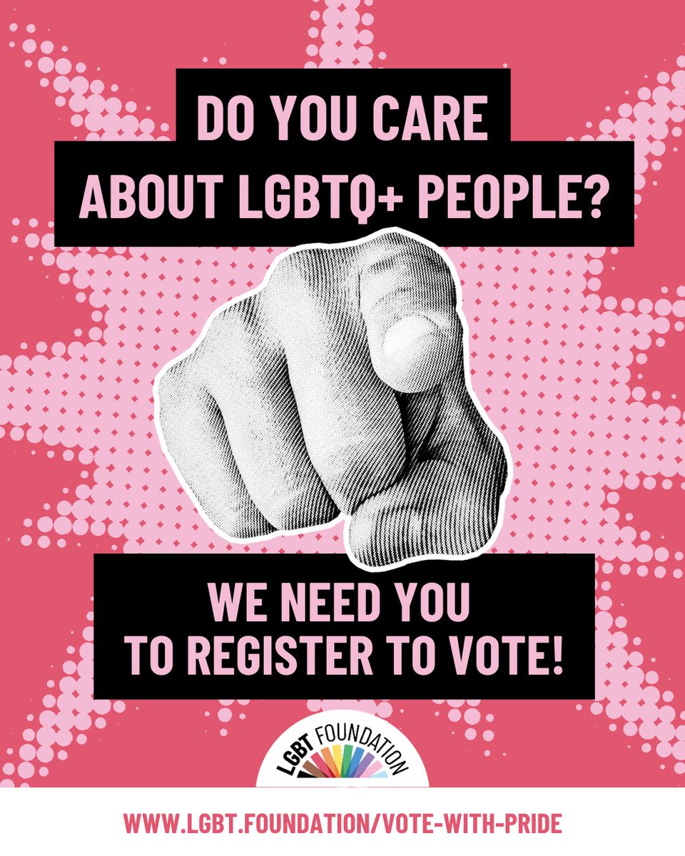 LGBTfdn's tweet photo. LGBTQ+ People Need YOU to Vote 💥
Our safety is under threat around the world, and we need to step up to protect our local communities: https://t.co/cvNhrqYyYe. ❤️‍🔥

#LGBTQVote #VoteWithPride #LGBTQAdvocacy #ukpolitics #uknews #ukelection #ukvote https://t.co/egfDSWBgrm