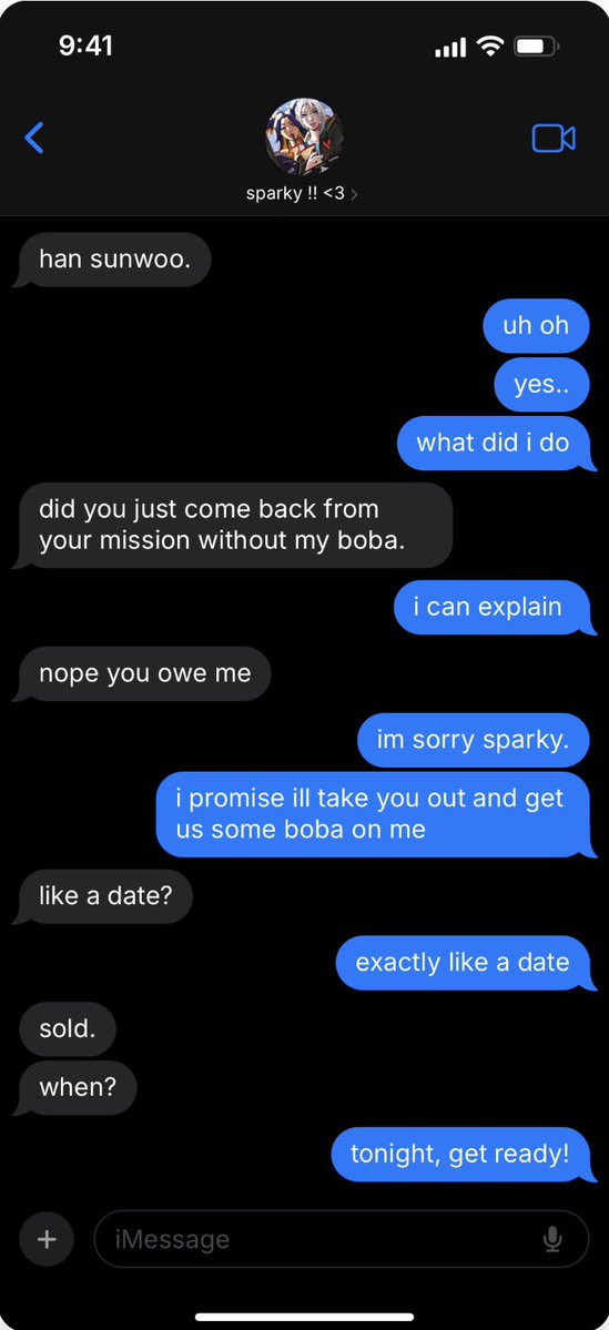 's tweet image. TEXTS BETWEEN #lightningstorm!

jetts pov! (last one in last part is neons pov!”