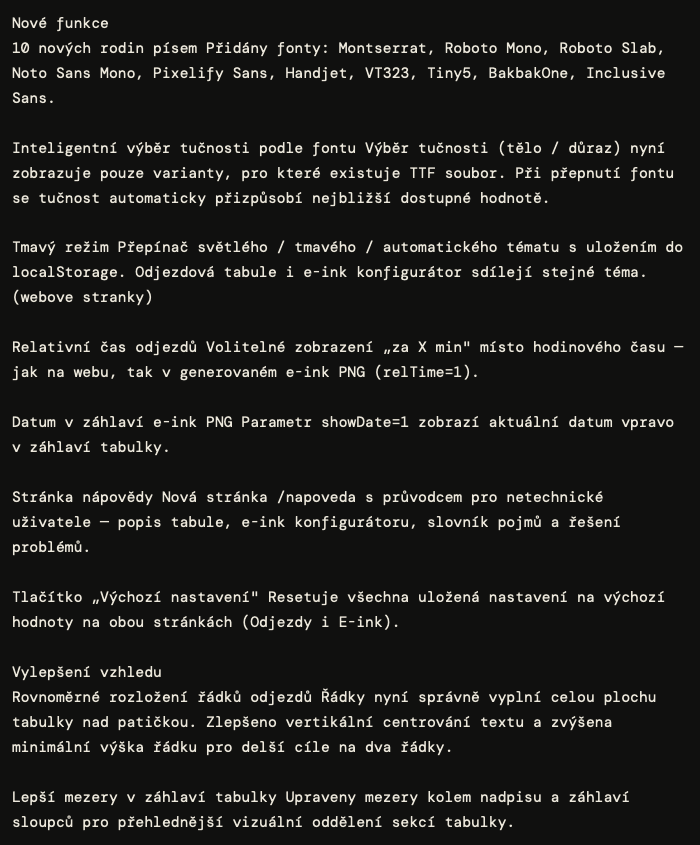 jurahudec's tweet photo. Asi před týdnem jsem prezentoval @zivyobraz  můj projektík IDSJMK pro e-ink displej. Trošku jsem to aktualizoval a udělal více možností přizpůsobení obrazovky a aktualizoval UI. Seznam novinek na posledním obrázku. https://t.co/sJgnDxilA3