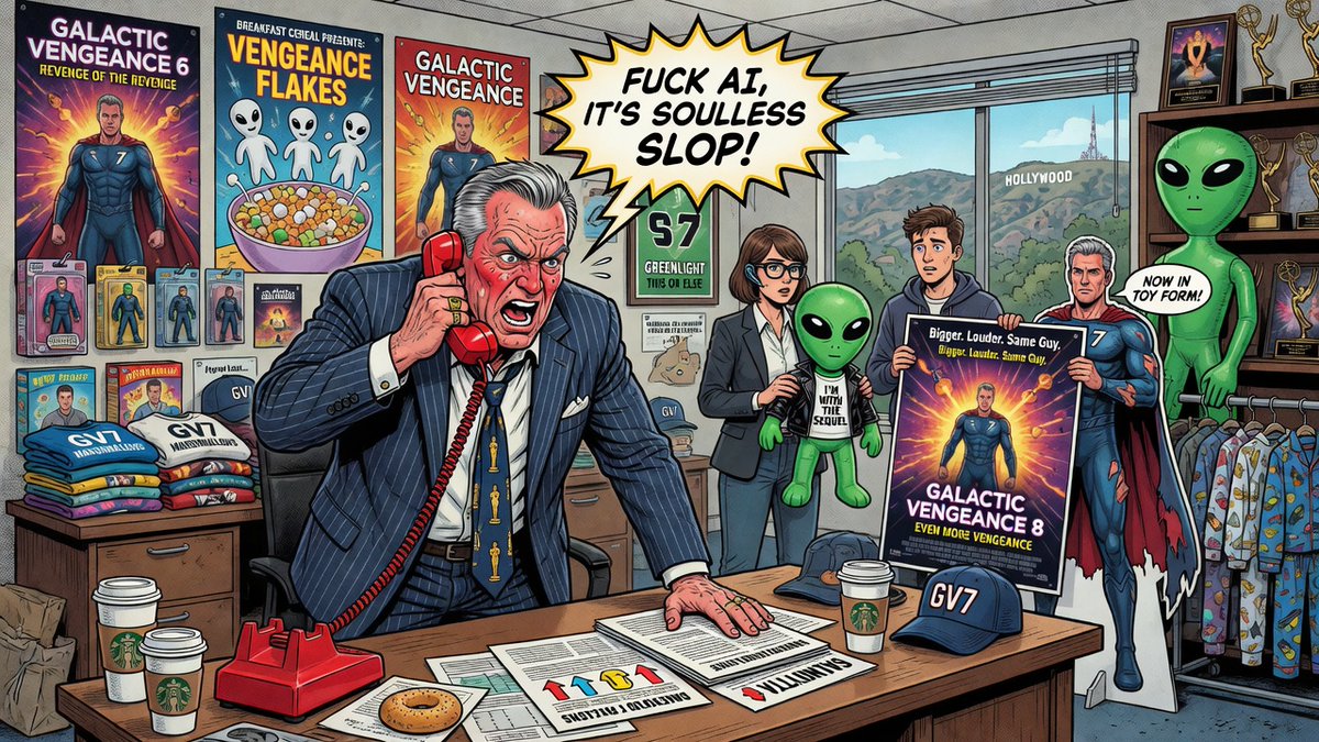 DavidWilde66's tweet image. AI is soulless slop? 

Hollywood's Soul Was Already for Sale!

davidwilde66.substack.com/p/ai-is-soulle…

#filmindustry #indiefilm #filmmaking #hollywood #ai #aifilmmaking #supportindiefilm