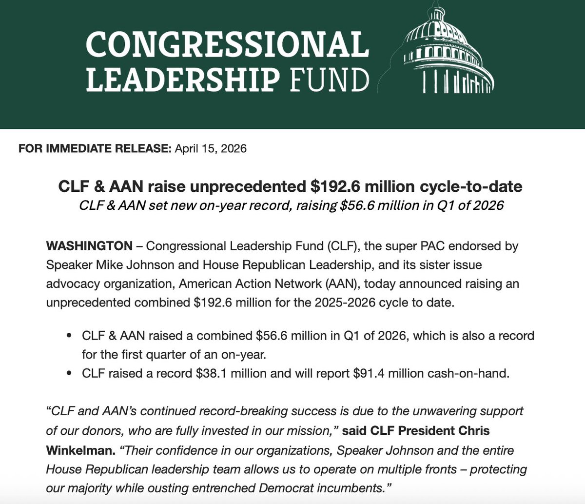 🚨CLF &amp; AAN raise unprecedented $192.6 MILLION cycle to date!

💰 CLF will report $91.4M cash-on-hand
💰 A record $38.1M raised into CLF