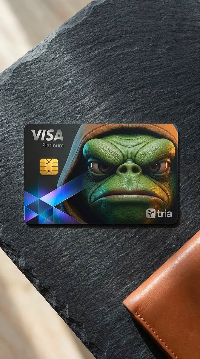 IamMestarkris's tweet photo. Join the APEPE x TRIA Card Design Contest 

Here’s my @useTria Metal card 🥰

Tagging my friends to join the contest: @Armanibanks100 @kane_120 @inno_centjamez 

#APEPE_TRIA_CONTEST https://t.co/2Fy4x0F6fu