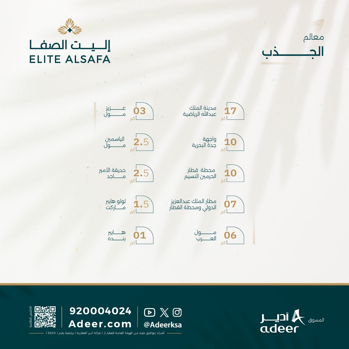 AdeerKSA's tweet photo. إليت الصفا أرض استثمارية في قلب جدة بالقرب من:
-مطار الملك عبدالعزيز الدولي
-مول العرب
-الياسمين مول
-حديقة الأمير ماجد
موقع يضمن حركة مستمرة وطلبًا متزايدًا.