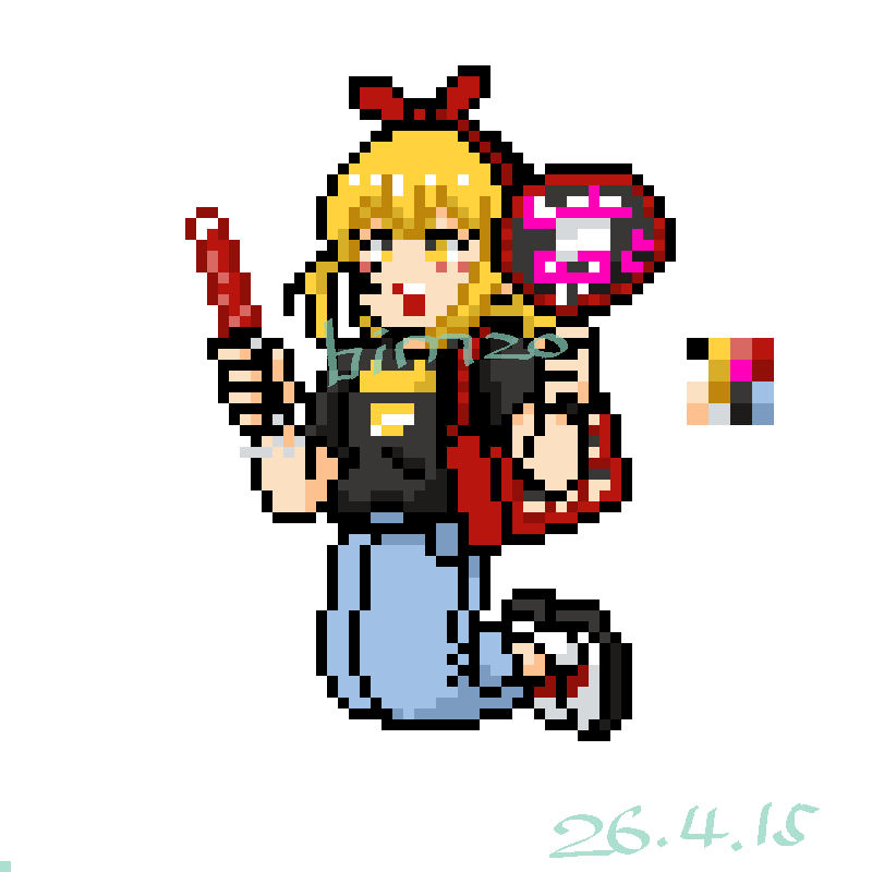 #bimzo絵
毎日8bit風チャレンジ
No.5:🖊️ 🍋（🧩）