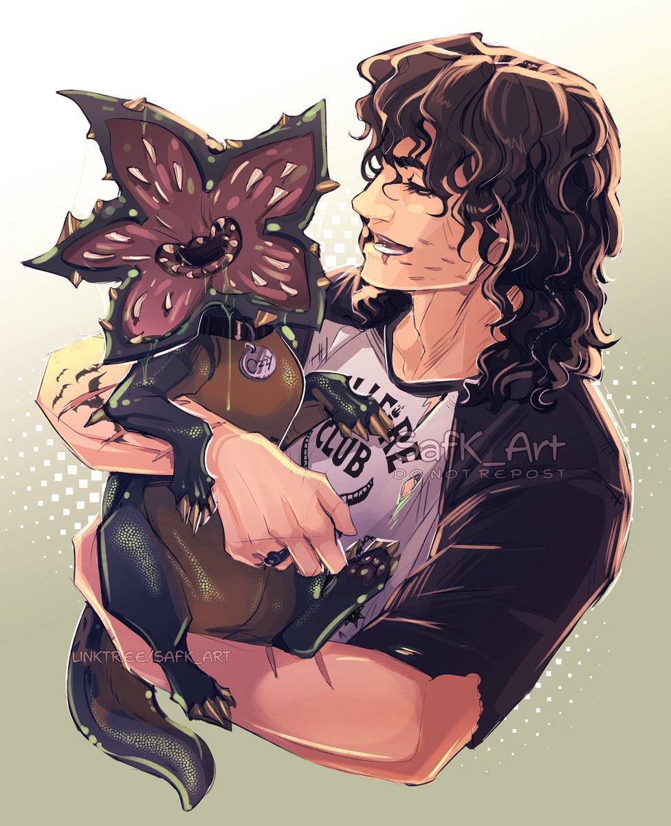 SafK_Art's tweet image. 'Does Eddie have a favourite demopup?'
Yes, Ozzy ❤️

#StrangerThings #EddieMunson #ozzy #demogorgon #demopup