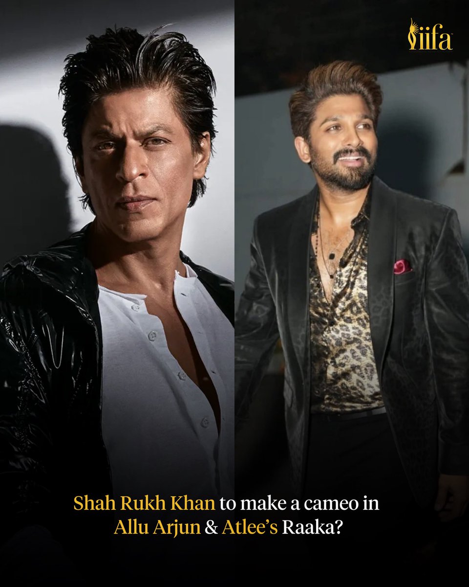 IIFA's tweet image. As per reports, Shah Rukh Khan is set to make a cameo in Atlee’s upcoming action film Raaka, starring Allu Arjun and Deepika Padukone. While there’s no official confirmation yet, fans are already excited about the potential collaboration.

#IIFA #Bollywood #Raaka #ShahRukhKhan