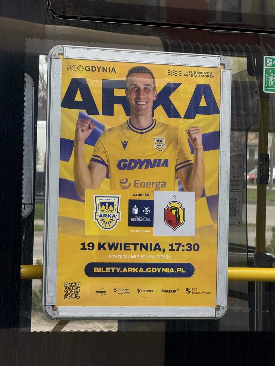 ArkaGdyniaSA's tweet photo. 🚍 Plakaty meczowe #ARKJAG opanowały Gdynię - setki z nich znajdziecie w całym mieście. 🏟️

🎟️ https://t.co/ZgvAQ8mpql https://t.co/Rd5vjI3UcF