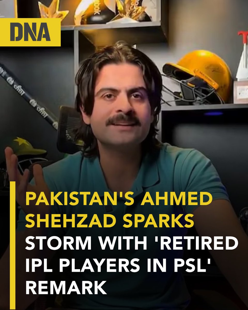 dna's tweet image. Former Pakistan batter #AhmedShehzad has slammed comparisons between the IPL and PSL, calling the debate senseless and urging the #PCB and media to face reality.

Read here :dnaindia.com/cricket/report…

#DNAUpdates | #IPL2026 | #PSL2026 |