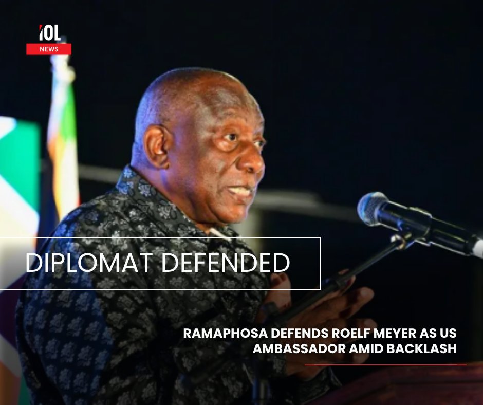 IOL's tweet photo. President Cyril Ramaphosa has pushed back against public criticism of his appointment of apartheid era minister, Roelf Meyer as the country’s next ambassador to the United States.
#news #CyrilRamaphosa #pushed #back #criticism #appointment #RoelfMeyer #UnitedStates #ambassador
Read on https://t.co/xe49aFg5ZZ
