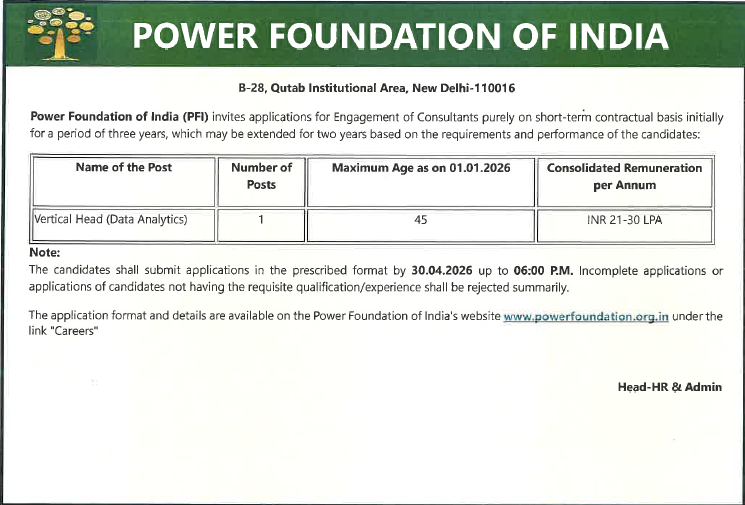 Power Foundation of India tweet media