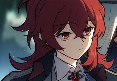 lovefordiluc's tweet image. when they draw diluc with #the fluffiest head of hair you’ve ever seen &amp;gt;&amp;gt;&amp;gt;