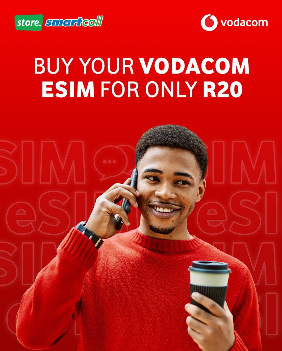 SmartcallVSP2's tweet image. Help your customers move to digital SIM technology

✔ No plastic
✔ More secure
✔ Easy to use

Get the Vodacom eSIM for ONLY R20
👉 store.smartcall.co.za

#SmartcallAgents #eSIM #Vodacom
