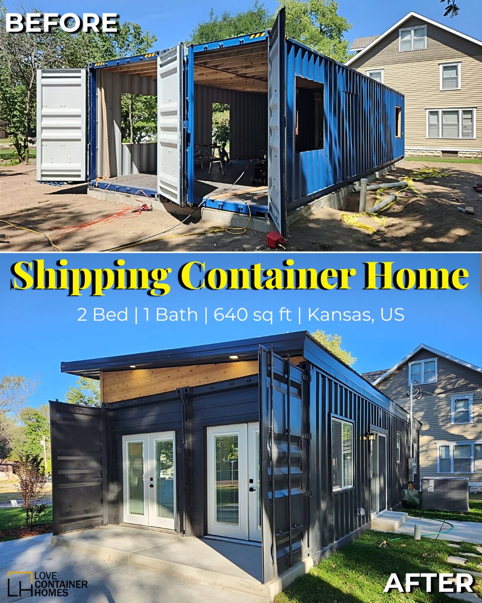 LCH_studios's tweet image. Would you live in a house built out of shipping containers? Rate this one on a scale of 0-10.  Visit us at lovecontainerhomes.com for container house plans and designs.
#architecture #shippingcontainer #containerhome #containerhouse #house #prefab