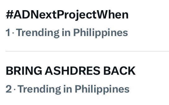 kdm_95's tweet image. top spot! woah! grabe pagka miss T_T

BRING ASHDRES BACK
#ADNextProjectWhen