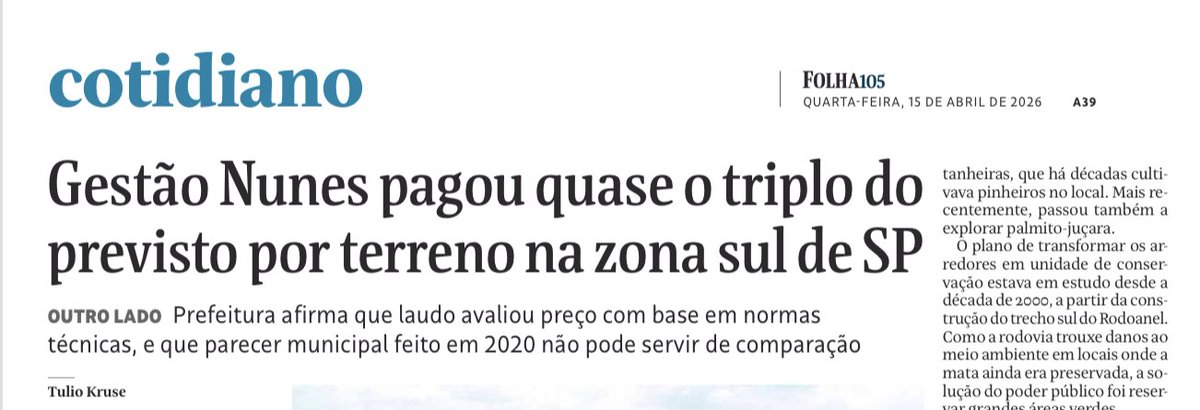 E o que o Paulistano que o elegeu acha disso? É conivente?