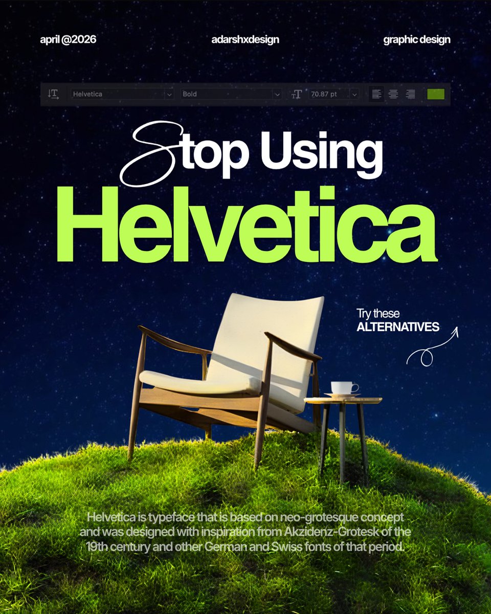 UiSavior's tweet photo. Stop using Helvetica. 🪄 https://t.co/sIXVQ0sT3w