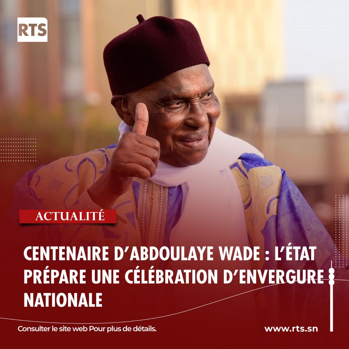 Le ministère de la Culture a engagé des démarches en vue de l’organisation du centenaire de l’ancien président Abdoulaye Wade, prévu le 29 mai 2026. Dans une correspondance officielle, le ministre a exprimé la volonté de l’État de marquer cet événement d’une célébration à la