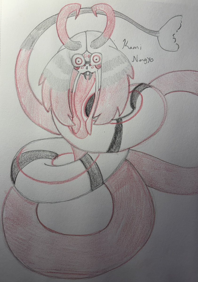 NoirReptile's tweet image. [Some say when one reaches to unfathomable sizes, it will Evolve into a Legendary Beast that dwells in deepest parts of the sea]

[Body so big it can cause the Seas to turn blood red and cause tsunamis to form]