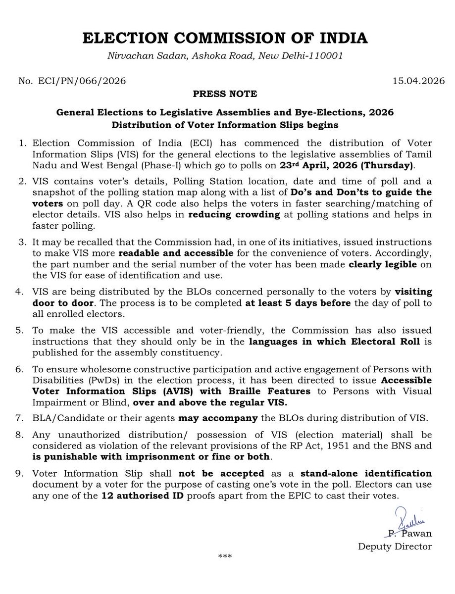 Election Commission of India tweet media