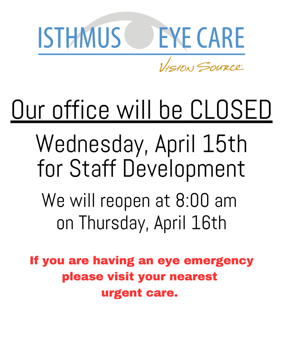 Isthmus Eye Care (@isthmuseyecare) on Twitter photo 
