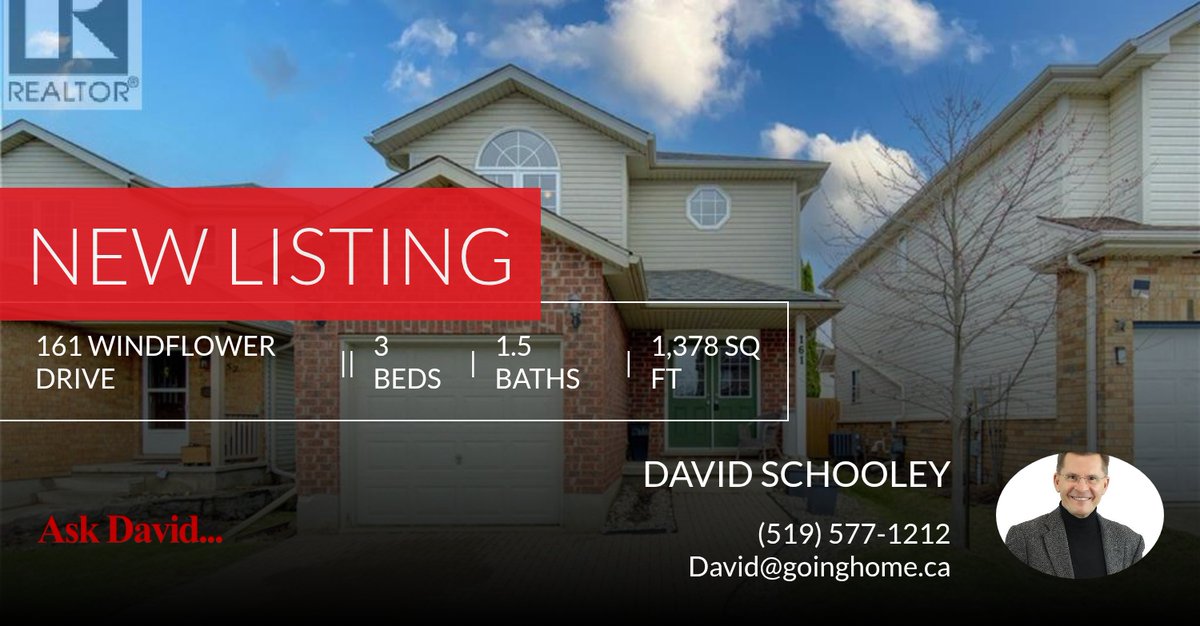 RemaxGoingHome's tweet photo. 📍 New Listing 📍 Take a look at this fantastic new property that just hit the market located at 161 Windflower Drive in Kitchener. Reach out here or at (519) 577-1212 for more information

Moving? Get it Right. #AskDavid #TheN... https://t.co/CG5KFI2hzp https://t.co/vt2eKaDmmh