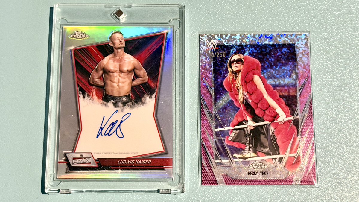 sin_cactussquad's tweet image. 今日はtopps chrome2026を開けました！
ちなみにメガボックスです💦
まさかのオートがっ！！
カイザーのオートが入っていました！
あとはベッキーリンチの250シリでした
#toppschrome #wwe