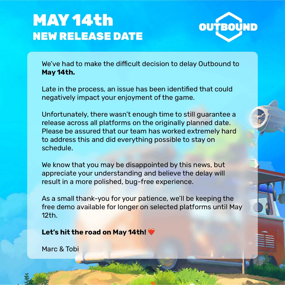 Outbound 🚐 Coming May 14! tweet media
