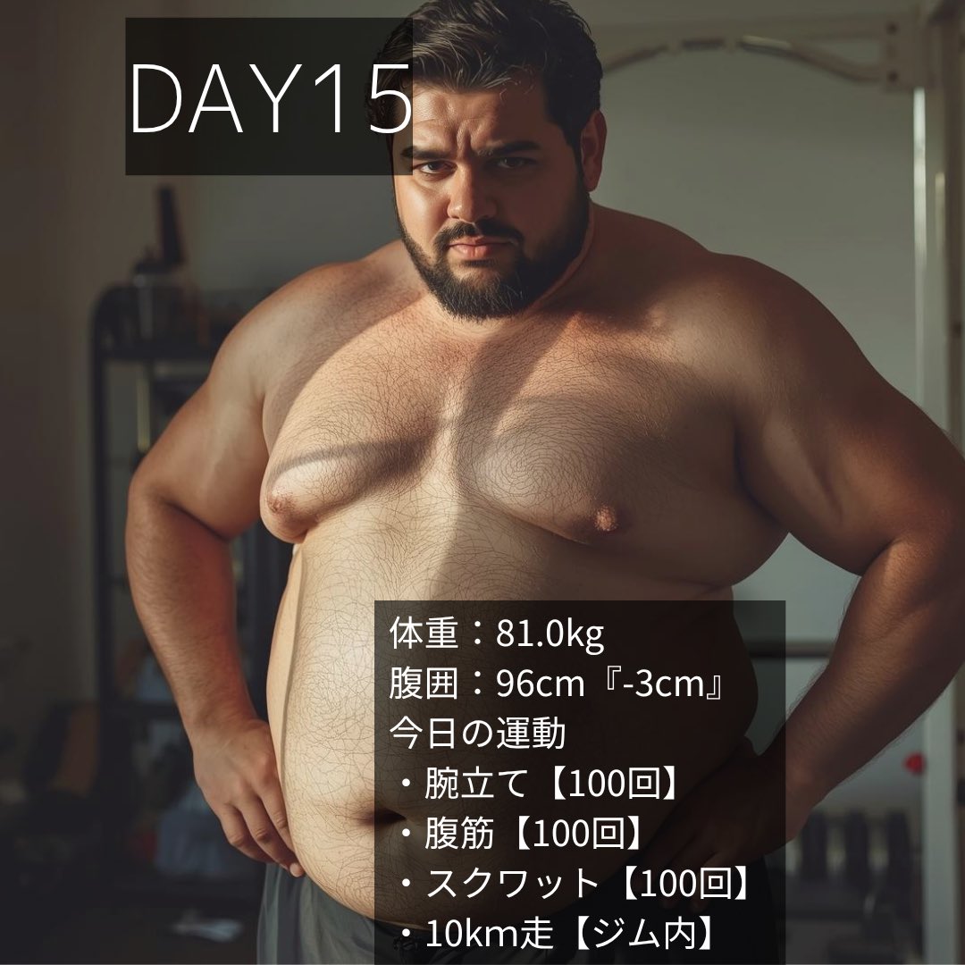 debudiet365's tweet image. #Day15 ワンパンマンチャレンジ

2週間終わって
少し気が抜けた

でもまだ途中

目標には全然届いてない

ここからが本番

▶検証中
ワンパンマンだけで痩せるのか
フォローで見届けてください

#ダイエット #筋トレ #ボディメイク  
#ダイエット記録  #パパダイエット  
#ワンパンマンチャレンジ