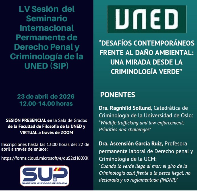 sup_formacion's tweet image. 🗣️Sesión LV SIP "Desafíos frente al daño ambiental"
@FacDerecho_UNED 
Presencial y #online
🗓️23-4-2026
⏰De 12 a 14 h.
Visita a GREFA opcional
#SUPLíderEnFormación
Inscripciónes hasta las 13 h. del día 22 ⤵️
supformacion.es/?p=7990&amp;amp;previe…