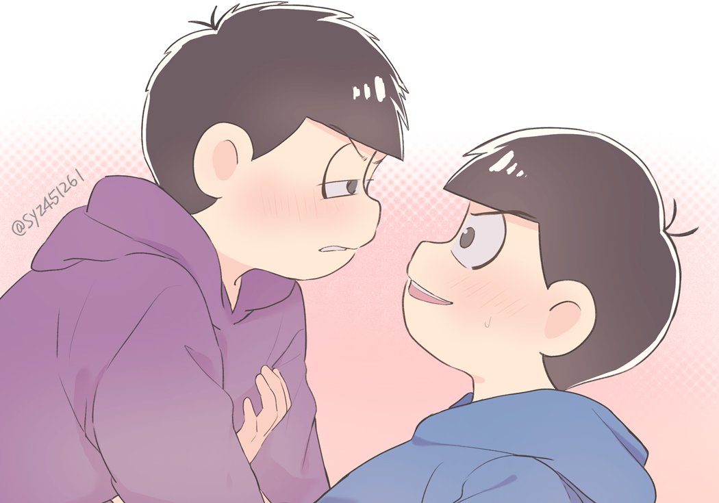 一カラ💜💙
-----
練習畫側臉(´⊙ω⊙`)