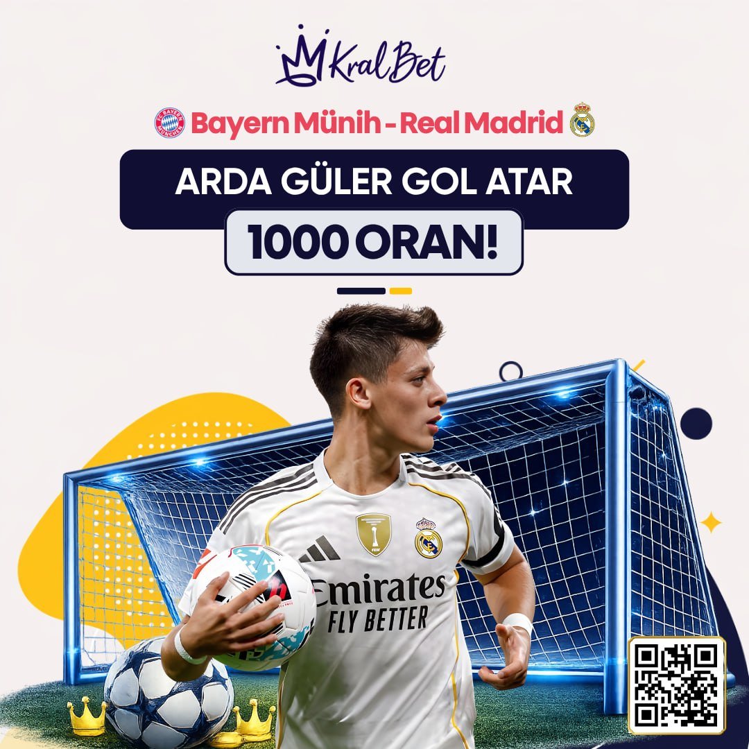 KayipBonusu_'s tweet image. 👑 YÜKSEK ORANLAR, BÜYÜK HEYECAN KRALBET FARKIYLA!

⚽️ BAYERN MUNIH  -  REAL MADRID ⚽️

🔥 Arda Güler gol atar!
💰 Üst Limit: 1,00 ₺ 

✅  1000.00 Oran

🔥 Günün öne çıkan maçları, canlı bahis ve en yüksek oranlar #KralBet’te!

#UCL #BayernReal #BayernMünih #RealMadrid