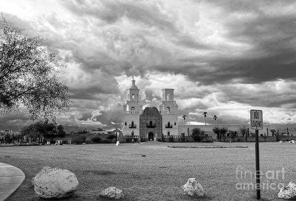 dmsharptonart's tweet image. "Faith goes up the stairs that love has built and looks out the windows which hope has opened."
~ Unknown 

Mission San Xavier del Bac - In Black and White Art Print  #TravelingAZ #Tucson #Arizona  #BWPhotography #stormysky #historic #catholicchurch #landscape #symbolism