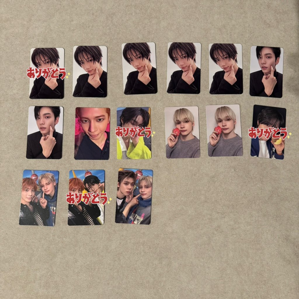 0304xtt's tweet photo. txt トレカ 交換

譲→1枚目
求→2.3枚目(💕)＞テヒョン過去トレカ
       ユニットはスビテ優先

n︰1可能。
郵送orモアコン愛知両日にて交換可📮
心当たりのある方お気軽にリプにてお声掛けください😭
#txt交換 #txtトレカ交換 https://t.co/d7uS22Ro0A