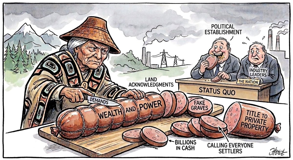 CAN4ANNEX's tweet photo. Canada has created a privileged class of nobility who contribute nothing to society

They receive billions in cash, title to millions of acres and our third largest city

They are immune to criticism or accountability 

Their ancestors didn’t even have the wheel

A soft coup https://t.co/wzwHvzGjfk