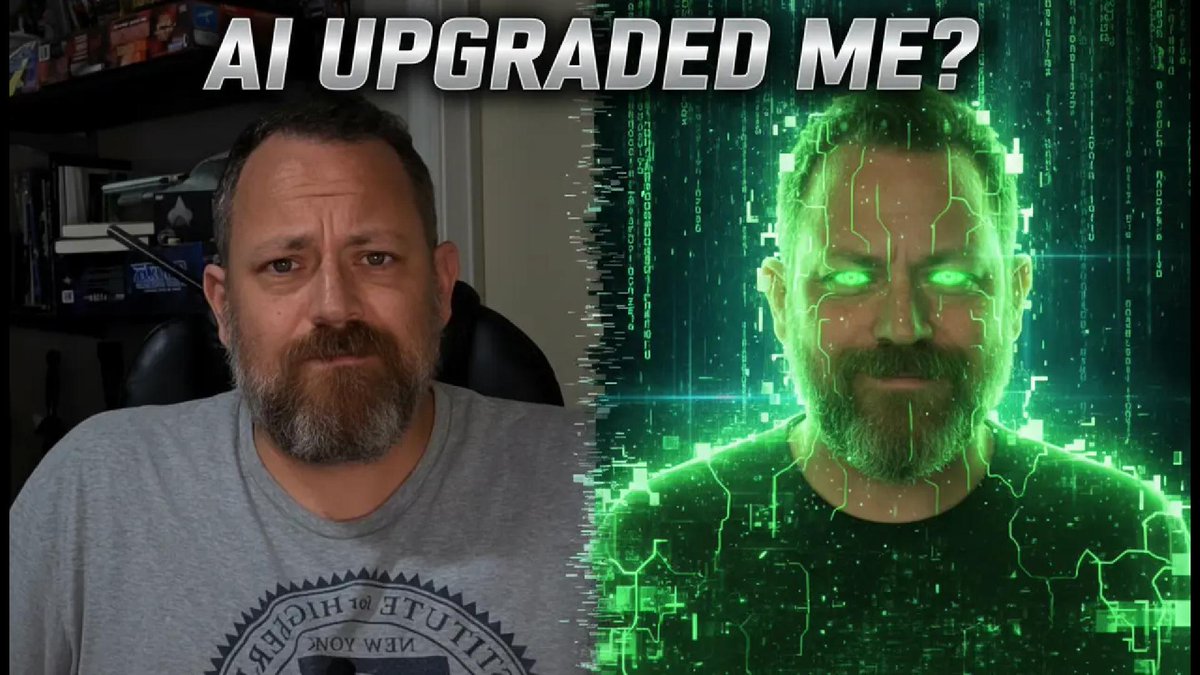 Smirklin's tweet image. Meet Mike 2.0.

According to him, everybody deserves an upgrade…
and apparently my original version was running a little slow.

This seemed like a good idea at the time.

What could go wrong? Find out here: 
youtu.be/Oc36JwPO6C0

#Mike2Point0 #AIClone #AIHumor