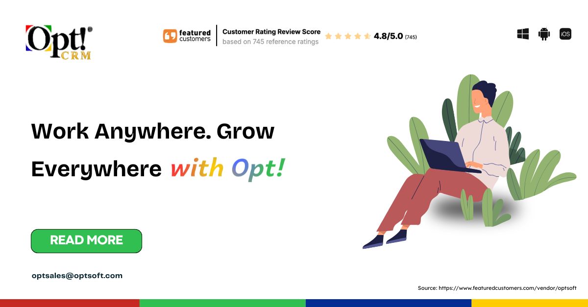 OptsoftInc's tweet photo. Empower Your Business from Anywhere with Opt! CRM

https://t.co/IAsxdly1Jp

#RemoteCRM #CRMSoftware #CloudCRM #DigitalCRM #CRMTools #CRMSystem #SmartCRM #SalesCRM #BusinessCRM #CRMPlatform #WorkFromAnywhere #RemoteWork #WorkFromHome #DigitalNomad #WFH #RemoteJobs #RemoteWorking https://t.co/NxNeOWYkTR