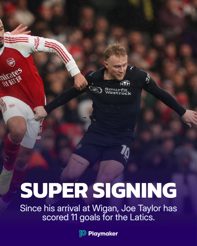 playmaker_EN's tweet photo. 📊Most league goals fr. 17/1/26* ('The 92'):

13⚽️: David McGoldrick
11⚽️: JOE TAYLOR, Zan Vipotnik, Bim Pepple, Jayden Wareham
10⚽️: Dom Ballard, Kabongo Tshimanga, Isaac Hutchinson

* Joe Taylor's first game for Wigan

#wafc https://t.co/UC2sR9jUPO