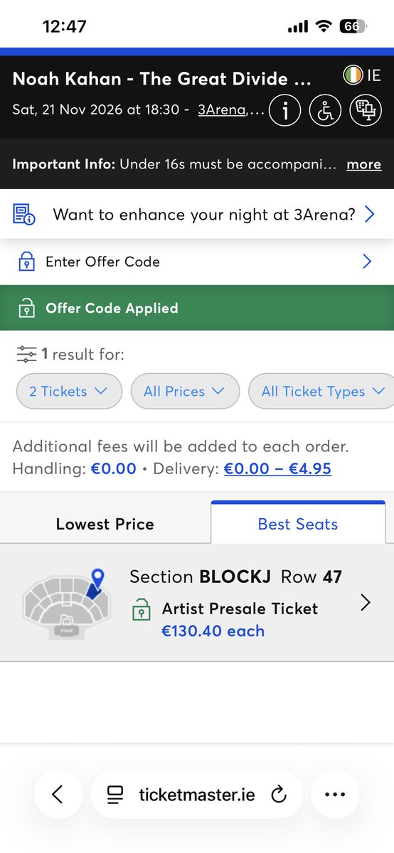 penelope1405's tweet photo. @TMIrelandHelp Again. Not much help. It was standing tickets we were queuing for https://t.co/foRfUuM4R2
