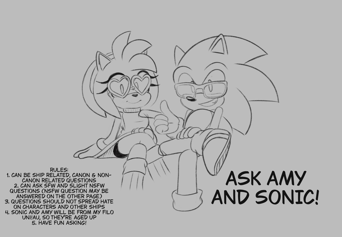 OnefinityA's tweet image. ASK AMY AND SONIC NOW!!!

#SonicTheHedgehog #AmyRose #SonAmy