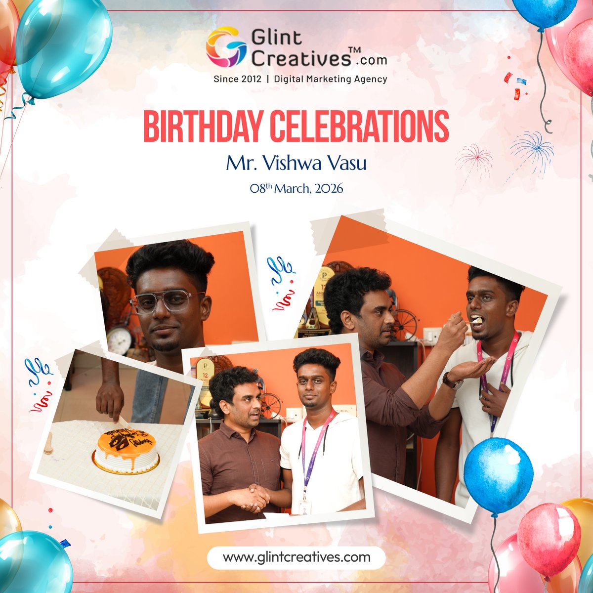 glintcreatives's tweet image. Celebrating Moments That Matter at Glint Creatives🎂
glintcreatives.com

#GlintCreatives #TeamCelebration #BirthdayVibes #WorkCulture #CreativeAgency #DigitalMarketingAgency #TeamBonding #OfficeCelebrations #CorporateCelebration #GlintCreatives #WebDesign #DigitalMarketing