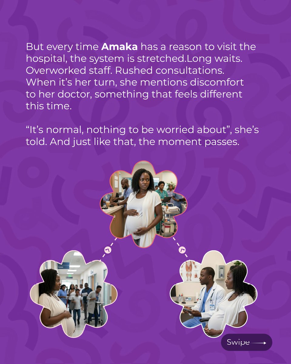 wilanglobal's tweet photo. Amaka did everything right. The system still failed her. She showed up, she asked questions and she advocated for herself.

But advocacy only works when someone on the other side is truly listening.
Nigeria accounts for nearly 30% of global maternal deaths because the systems meant to protect them weren't built with them in mind.

When women lead in healthcare, lived experience stops being dismissed as "nothing to worry about" and starts shaping policy, funding, and care design.

Better representation is a clinical intervention.
🔁 Share if you believe the voices most affected should be the ones leading the change.

👇 Drop a "🩺" if you know an Amaka.

#MaternalHealth #WomenInLeadership RepresentationMatters EndMaternalMortality